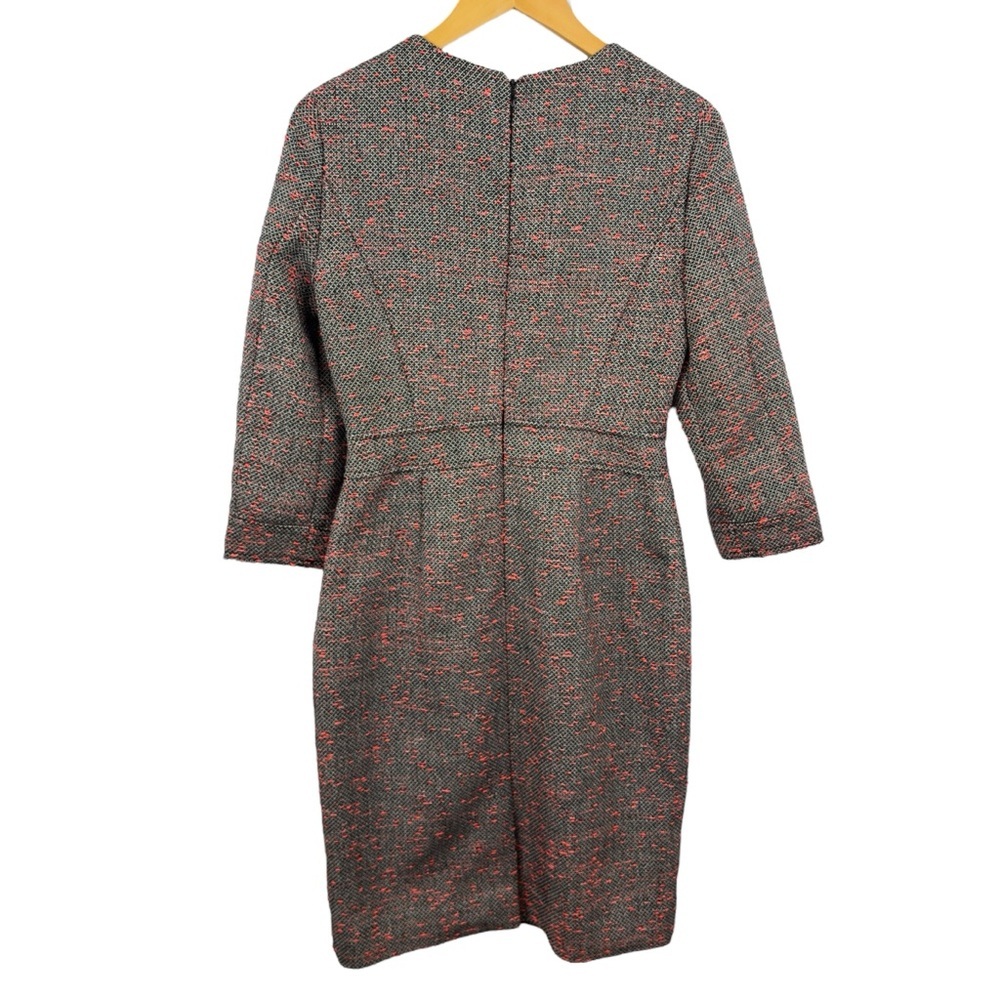 J. Crew Tweed Midi Dress in Gray with Pink Speckle - Picture 8 of 16